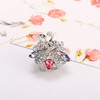 Ruihfas 4Pcs Delicate Sweet Crystal Flower Hair Claws Rhinestone Floral Hair Jaw Clips Clamps Grippers for Girls Women 1
