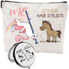 HnoonZ Hair Stylist Gifts for WomenChristmas Gifts for Hair Stylist FemaleHair Stylist Zipper Makeup Bag Cosmetic PouchH