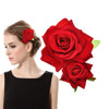 Rose Flower Hair Clip 3D Red Roses Flower Hair Accessories Comb Piece for Girls Women Bride Wedding Hair Clip Flamenco D