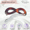 Parcelona French Classic Infinity 3 12 Celluloid Automatic Hair Clip Barrette Strong Hold Grip Hair Clips for Women No S