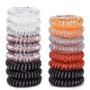 Teqifu Hair Ties 17 Pack Spiral Coils for Thick and Thin Hair No Crease Ponytail Holders for Women and Children