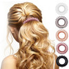 Teqifu Hair Ties 17 Pack Spiral Coils for Thick and Thin Hair No Crease Ponytail Holders for Women and Children