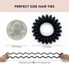 Kitsch Spiral Hair Ties for Women Black Elastic Hair Ties No Damage Ponytail Holders for Thick and Thin Hair Creaseless