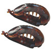 Parcelona French Fat Fish Small 2 34 Tortoise Shell Set of 2 Celluloid Fashion Durable Ponytail Holder Banana Hair Clips