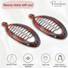 Parcelona French Effortless Mini Tortoise Shell Pack of 2 Celluloid Clips for Thick Hair Ponytail Holder Banana Hair Cli