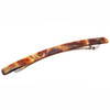 French Amie Long and Thin Caramel Large 4 Handmade Celluloid Automatic Sleek Hair Clip Barrette for Women and Girls Cara