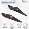 Parcelona French Brill Beak Small Set of 2 Alligator Side Slide Jaw Hair Claw Clips Made in France BlackTortoise Shell