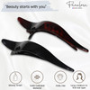 Parcelona French Brill Beak Medium 4 12 Salon Hinge Slide in Alligator Beak Slider Hair Claw Clips for Women Black N She