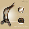 Parcelona French Brill Beak Medium 4 12 Salon Hinge Slide in Alligator Beak Slider Hair Claw Clips for Women Light Torto