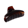 Parcelona French Elegant Medium Tortoise Shell Brown Celluloid Acetate Covered Spring Jaw Hair Claw Clip with Crystal Cl