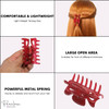 Parcelona French Classic Small 25 Celluloid Set of 2 Jaw Hair Claw Clips for Women and Girls Light Pink Glossy Red