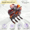 Parcelona French Big Flower 2 34 Celluloid French Hair Clip No Slip Grip Covered Spring Hair Jaw Claw Clips Durable Styl