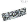 French Amie Rectangular Gray Magma 3 14 Celluloid Acetate Handmade Automatic Hair Clip Barrette with Sturdy Golden Clasp