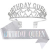 Crowns for WomenCIEHER Birthday Queen Sash Rhinestone Tiara KitTiaras and Crowns for WomenSilver Queen CrownPrincess Ele