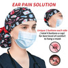 ABAMERICA Scrub Caps for Women Surgical Caps Nurse Hat Functional Ponytail Holder for Long Hair Single or SatinLined
