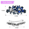 Austrian Crystal Bridal Hair Barrettes Navy Blue Rhinestones Vintage Hair Clips Sparkly Glitter Crystal Hairgrip Wedding