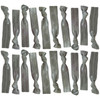 Kenz Laurenz Hair Ties 20 Elastics Ponytail Holder Set No Crease Ribbon Bands Grey