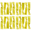 Kenz Laurenz Hair Ties 20 Elastics Ponytail Holder Set No Crease Ribbon Bands Yellow