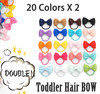 CLLOT Toddler Hair Accessories 40pcs 275 Elastics Rubber Ribbon Bands Bows for Baby Girls Kids Children
