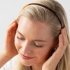 France Luxe Brown Headband for Women 14 Ultracomfort Thin Headband Tortoise Shell Flexible Fit with No Slip Gentle Teeth