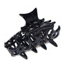 Parcelona French Beau Celluloid Acetate No Slip Sturdy Jaw Hair Claw Clips for Women and Girls Black 3 12