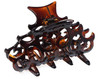 Parcelona French Beau Celluloid Acetate No Slip Sturdy Jaw Hair Claw Clips for Women and Girls Tortoise Shell 3 12