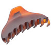 Parcelona French Skinny Boss Medium Dark Brown Shell Matte Finish Covered Spring Jaw Hair Claw Clip Clutcher Clamp 35 In