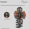 Parcelona French Large Claw Clip Tortoise Shell Celluloid Acetate No Slip Grip Big Claw Clips for Thick Hair Women Hair