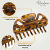 Parcelona French Glossy Belle Large 4 34 Celluloid Acetate No Slip Grip Covered Spring Jaw Hair Claw Clip Clamp Clutcher