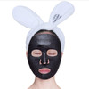 Linsiter Headband Wire Rabbit Ear Facial Washing Coral Fleece Bathroom Headband Soft Spa Hairband for Washing Face White
