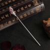 Purple Chinese Japanese Hairpin Chopsticks Jade Metal Retro Vintage Hair Stick Styling Pins for Women Girl