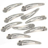 10 Pieces Metal Snap Hair Clips with Round Tray BB Hair Clips with Blanks Tray Non Slip Hair Barrettes with 12mm Round T