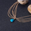 PH PandaHall Turquoise Head Chain Unique Jewelry Headband Boho Tassel Chain Hair Band Party Headpiece Festival Prom Wedd