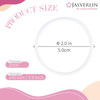 JASVERLIN 2mm White Hair Elastics Ties Thin Ponytail Holders for Women Girls Kids No Pull No Damage Slip Rubber Bands Fi