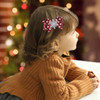 DINPREY 8 Pcs Red Sequins Bow Hair Clips for Girls Cute Glitter Elk Snowflake Christmas Tree Hairpin Accessories Teens K