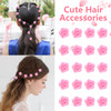 YISSION Cute Mini Flower Hair Pins and Barrettes 20Pcs Bridal Hair Accessories for Wedding Rose Clips for Women and Girl