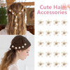YISSION Decorative Pearl Rhinestone Hair Pins 20Pcs Mini Bridal Hair Barrettes and Accessories for Wedding Girls and Wom