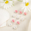 EYEOO 30Pcs Mini Pearl Hair Clips for Women Girls Kids Toddlers Cute Pink Barrettes for Curly Fine Thick Hair Styling We