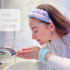 FROG SAC Spa Headband and Wristbands for Face Washing Fuzzy Skincare Make Up Headbands Set for Women Soft Puffy Makeup S