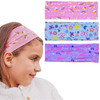 FROG SAC 3 Toddler Headbands for Girls Wide Elastic Cloth Hair Bands for Kids Soft Stretch Fabric Head Band Hair Accesso