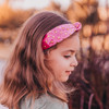 FROG SAC Valentines Headband for Girls Pink Heart Valentine Top Knot Headbands for Kids Stud Knotted Head Bands for Todd