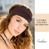 TERSE Headbands for Women Wide Non Slip Boho Head Bands Soft Elastic Thick Hairbands Fashion Workout Yoga Hair Accessori
