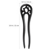 Lurrose Vintage Ebony Hair Chopsticks UShaped Hairpin Retro Hair Stick for Women Styling Party Accessories
