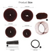 FANDAMEI Hair Accessory Set 20 Invisible Nets 4 Donut Makers 5 Elastics 20 Bobby Pins Brown