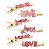 Glitter Valentines Day Hair Clips Rhinestone Love Letter Hairpins for Women Girls Sweet Romantic Cupid Heart Alligator C