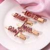 Glitter Valentines Day Hair Clips Rhinestone Love Letter Hairpins for Women Girls Sweet Romantic Cupid Heart Alligator C