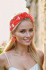 Gmmidea Valentines Day Jeweled Headband for Women Girls Beaded Rhinestone Love XOXO Heart Knotted Headband Fabric Wide T