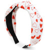 Huachi Valentine Headband for Women Valentines Day Knotted Headbands for Girls Heart Headband Top Knot Woman Head Band H