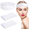Pimoys Disposable Spa Headband for Women 30 Count Skincare Facials Headbands for Esthetician Supplies Stretch Headbands