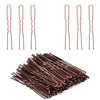 U Shaped Hair Pins IKOCO 24inch Hair Pins for Women with Storage Box Brown